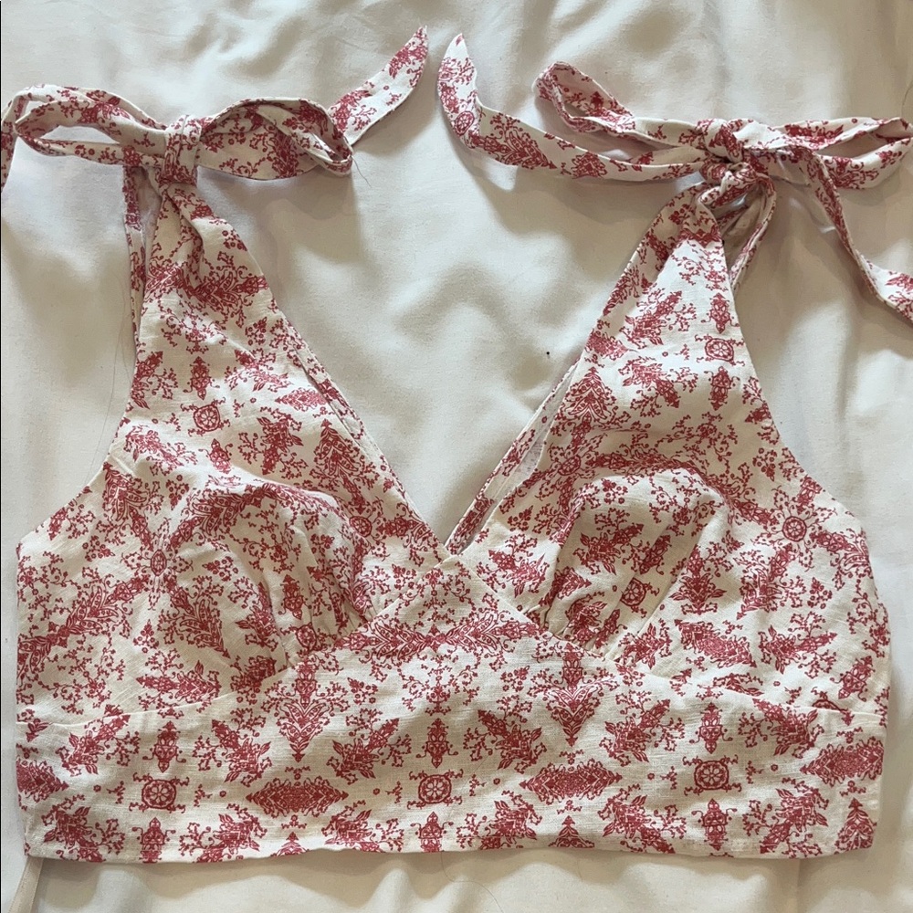 Floral Tie-Strap Top